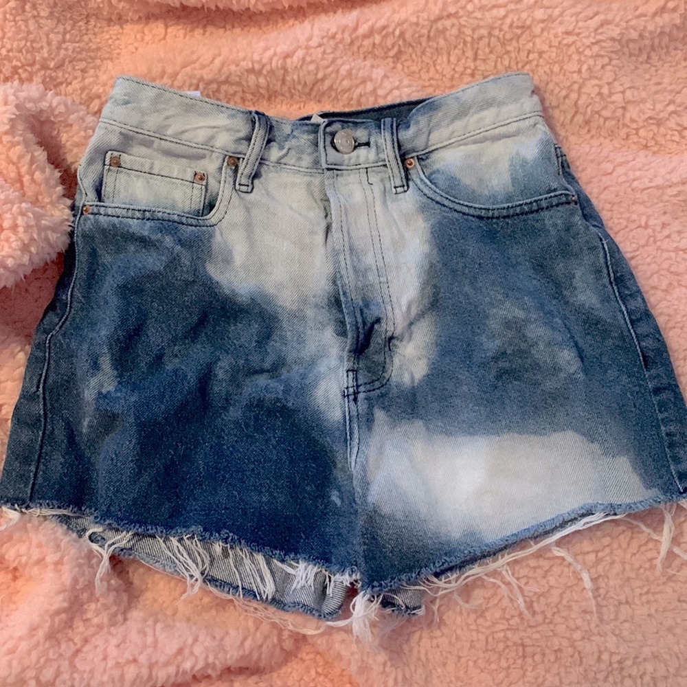 Dark and light wash shorts